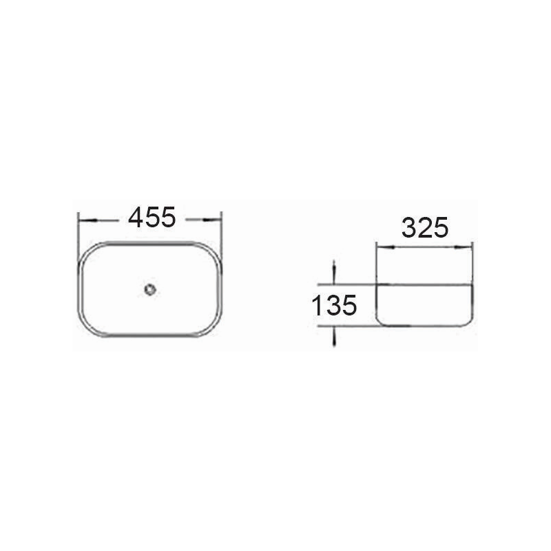 Mexen Rita countertop basin 45 x 32 cm, white/black rim - 21084507