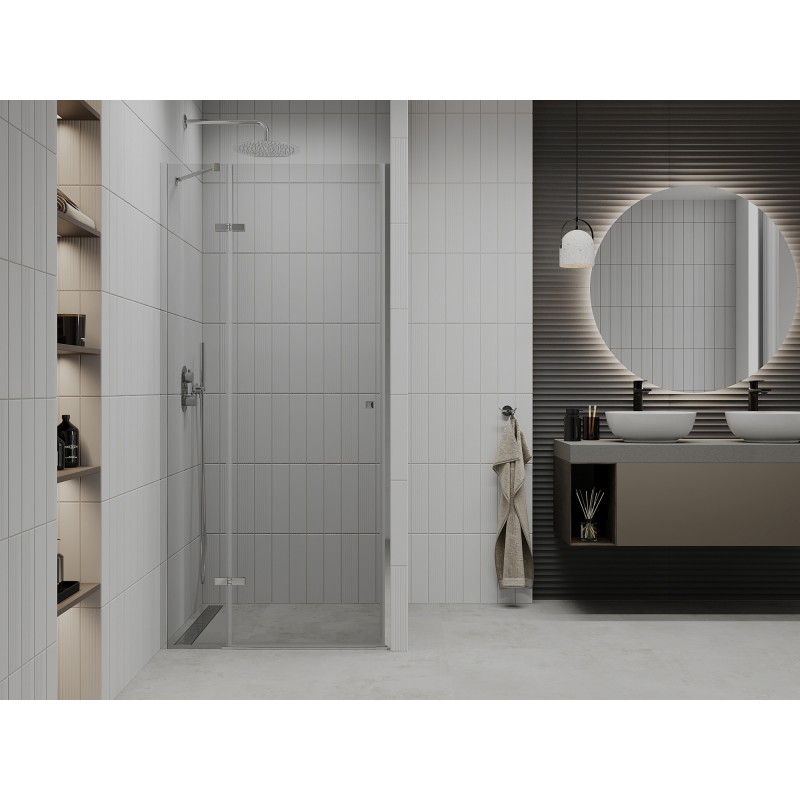 Mexen Roma hinged shower door 120 cm, transparent, chrome - 854-120-000-01-00