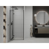 Mexen Roma hinged shower door 90 cm, transparent, black - 854-090-000-70-00