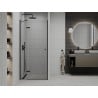 Mexen Roma hinged shower door 90 cm, transparent, black - 854-090-000-70-00