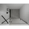 Mexen Roma hinged shower door 90 cm, transparent, black - 854-090-000-70-00