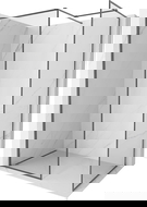 Mexen Kioto-F Walk-in-Duschwand mit Rahmen 125 x 80 cm, transparent 8 mm, gebürstetes Kanonengrau - 800-125-202-04-66-080