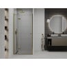 Mexen Roma drzwi prysznicowe uchylne 70 cm, transparent, złote - 854-070-000-50-00