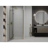 Mexen Roma 80 cm Hinged Shower Door, Transparent, Gold - 854-080-000-50-00