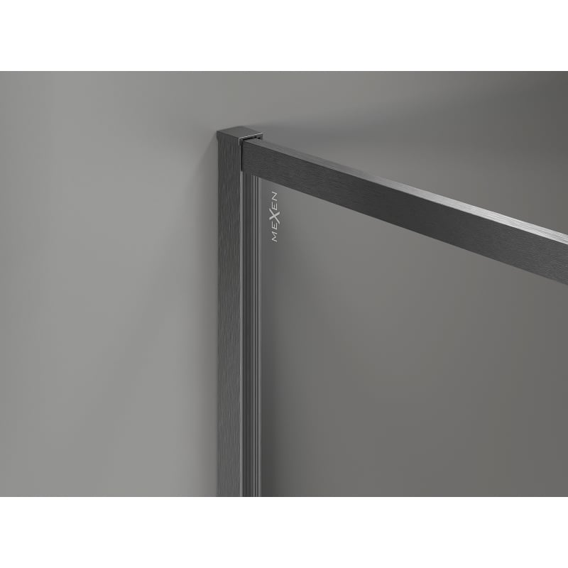 Mexen Kioto-F dušišekk Walk-in raamiga 95 x 80 cm, läbipaistev 8 mm, harjatud kahurhall - 800-095-202-04-66-080