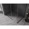 Mexen Kioto-F tuš stijenka Walk-in s okvirom 150 x 95 cm, prozirna 8 mm, brušena gun gray boja - 800-150-202-04-66-095
