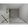 Mexen Roma swing shower door 100 cm, transparent, gold - 854-100-000-50-00