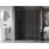 Mexen Kioto-F Duschtür Walk-in mit Rahmen 170 x 95 cm, transparent 8 mm, gebürstet gun gray - 800-170-202-04-66-095