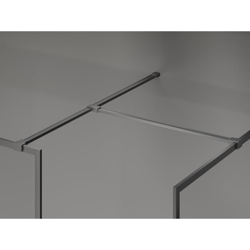 Mexen Kioto-F dušisein Walk-in raamiga 105 x 80 cm, läbipaistev 8 mm, gun metal - 800-105-202-04-95-080