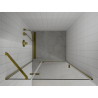Mexen Roma swing shower doors 120 cm, transparent, gold - 854-120-000-50-00