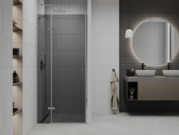 Mexen Roma swing shower door 70 cm, graphite, chrome - 854-070-000-01-40