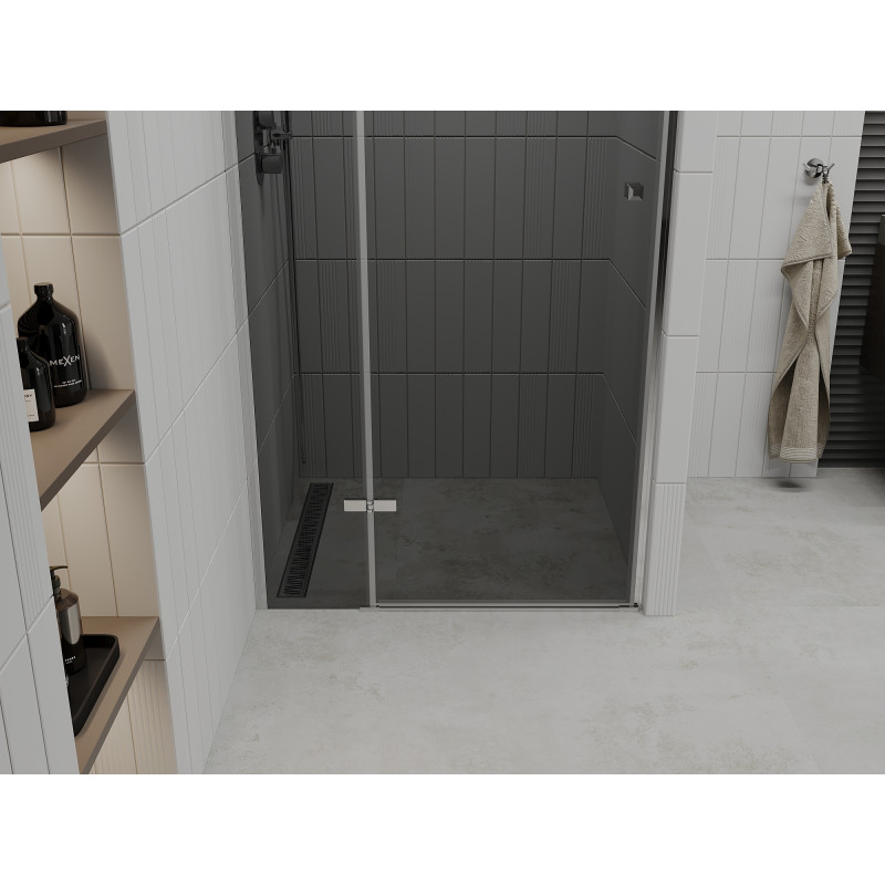 Mexen Roma draaibare douchedeur 70 cm, grafiet, chroom - 854-070-000-01-40