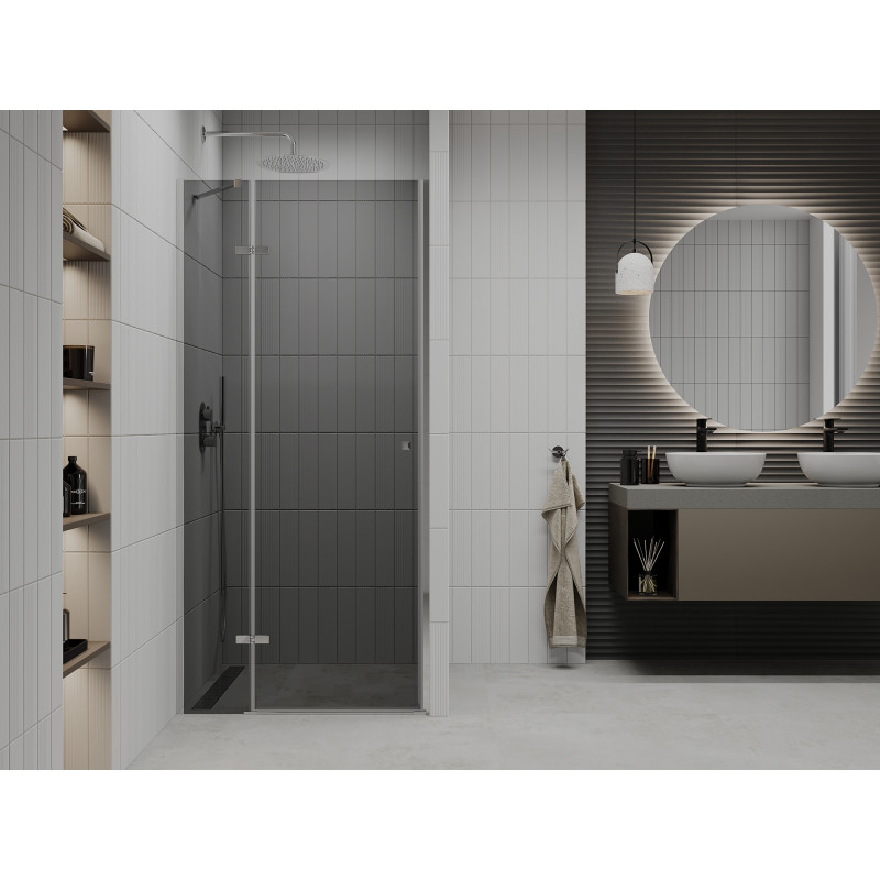 Mexen Roma schuifdouchedeur 90 cm, grafiet, chroom - 854-090-000-01-40