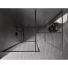 Mexen Kioto-F 105 x 80 cm raamiga Walk-in dušisein, läbipaistev 8 mm, harjatud püssihall - 800-105-202-04-66-080