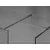 Mexen Kioto-F 105 x 80 cm raamiga Walk-in dušisein, läbipaistev 8 mm, harjatud püssihall - 800-105-202-04-66-080