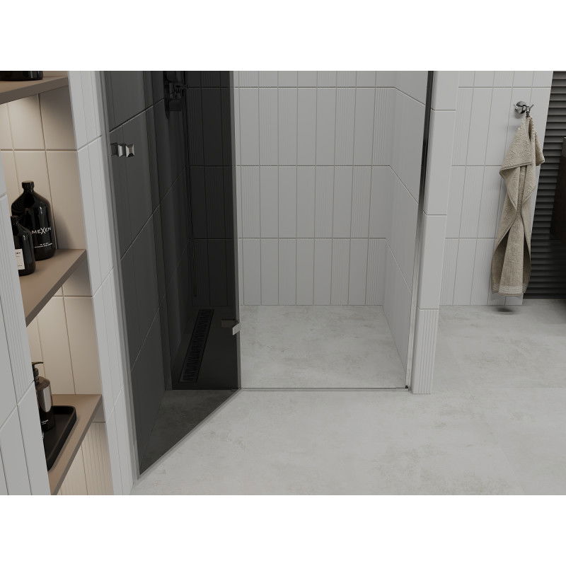 Mexen Roma porta doccia a battente 110 cm, grafite, cromo - 854-110-000-01-40
