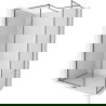 Mexen Kioto-F douchescherm Walk-in met frame 130 x 115 cm, transparant 8 mm, geborsteld geweergrijs - 800-130-202-04-66-115