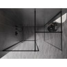 Mexen Kioto-F Zidna tuš stijena Walk-in s okvirom 125 x 100 cm, prozirna 8 mm, crna - 800-125-202-04-70-100