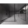 Mexen Kioto-F cloison de douche Walk-in avec cadre 120 x 115 cm, transparent 8 mm, noir - 800-120-202-04-70-115