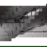 Mexen Kioto-F Duschwand Walk-in mit Rahmen 120 x 115 cm, Transparent 8 mm, Schwarz - 800-120-202-04-70-115