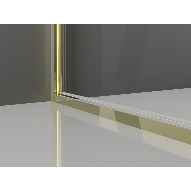 Mexen Exo-B Duo cabine de duche articulada 90 x 70 cm, transparente, dourada - 814-090-070-50-00