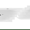 Mexen Gia vrijstaande hoekbadkuip geribbeld rechts 150 x 75 cm, wit glans, zwarte overloop - 52701507500P-70