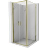 Mexen Exo-B Duo kabina prysznicowa uchylna 80 x 80 cm, transparent, złota - 814-080-080-50-00