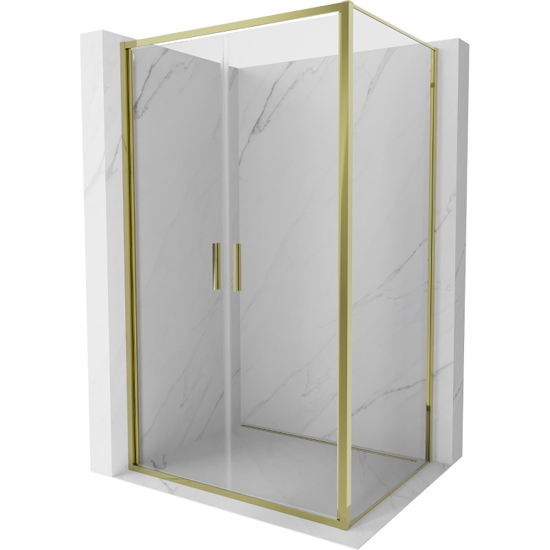 Mexen Exo-B Duo kabina prysznicowa uchylna 70 x 85 cm, transparent, złota - 814-070-085-50-00