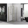 Mexen Exo 90 x 90 cm Pivot Shower Enclosure, Transparent, Gold - 814-090-090-50-00