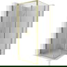 Mexen Exo Duschkabine Schwingtür 100 x 100 cm, transparent, gold - 814-100-100-50-00