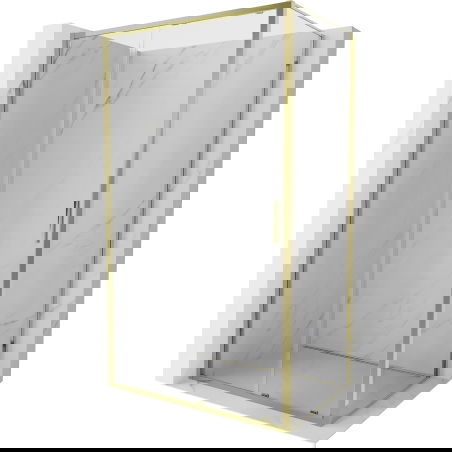 Mexen Exo skjutduschkabin 155 x 70 cm, transparent, guld - 8151-155-070-50-00