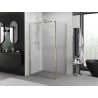 Mexen Exo-R cabina doccia a battente 140 x 70 cm, trasparente, oro - 819-140-070-50-00