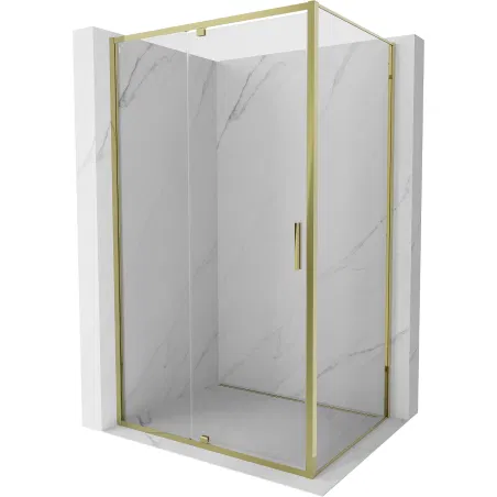 Mexen Exo shower cabin hinged 95 x 75 cm, transparent, gold - 819-095-075-50-00