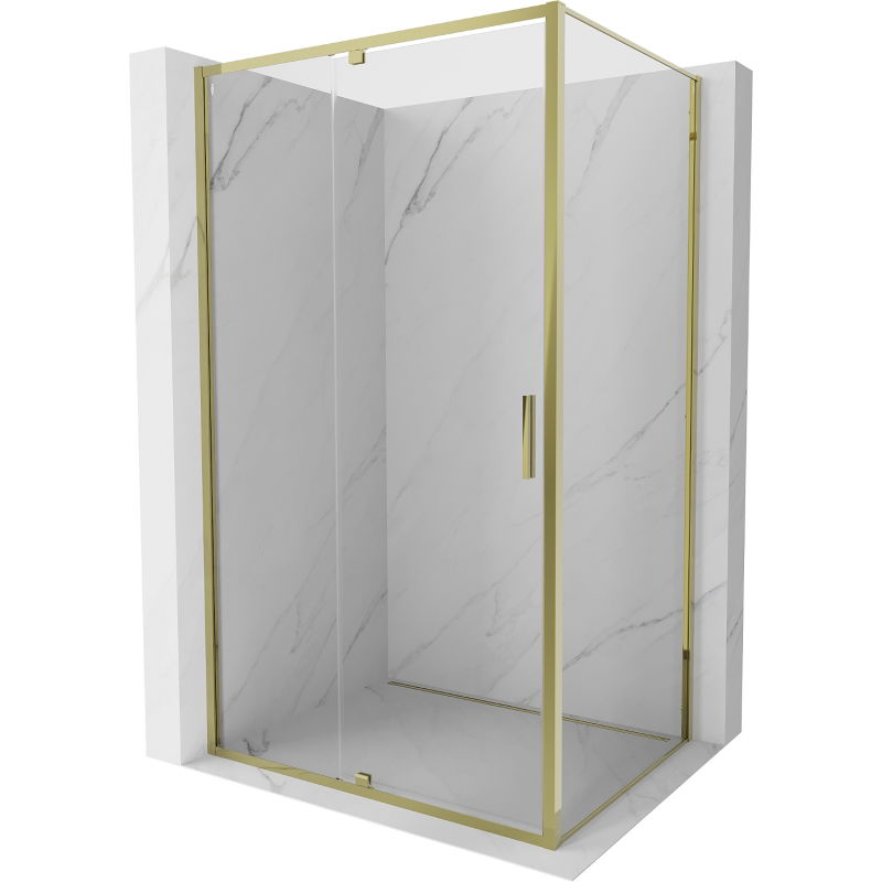 Mexen Exo Duschkabine schwenkbar 160 x 75 cm, transparent, gold - 819-160-075-50-00