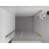 Mexen Exo-R cabina de ducha abatible 120 x 80 cm, transparente, dorada - 819-120-080-50-00