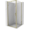 Mexen Exo-R cabina de ducha abatible 90 x 90 cm, transparente, dorada - 819-090-090-50-00