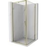 Mexen Exo-R cabina doccia a battente 95 x 95 cm, trasparente, dorata - 819-095-095-50-00