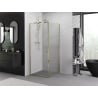 Mexen Exo-R nagnjena tuš kabina 95 x 95 cm, prozorna, zlata - 819-095-095-50-00