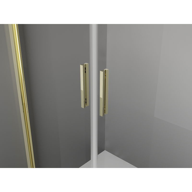 Mexen Exo svängbar duschkabin 70 x 75 cm, transparent, guld - 8182-070-075-50-00