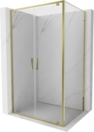 Mexen Exo-BR Duo svängbar duschkabin 70 x 75 cm, transparent, guld - 8182-070-075-50-00