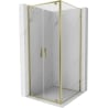 Mexen Exo pivot shower enclosure 80 x 80 cm, transparent, gold - 8182-080-080-50-00