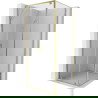 Mexen Exo pregibna tuš kabina 80 x 80 cm, prozorna, zlata - 8182-080-080-50-00