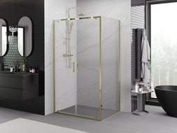 Mexen Exo nihajna pršna kabina 70 x 85 cm, prozorna, zlata - 8182-070-085-50-00