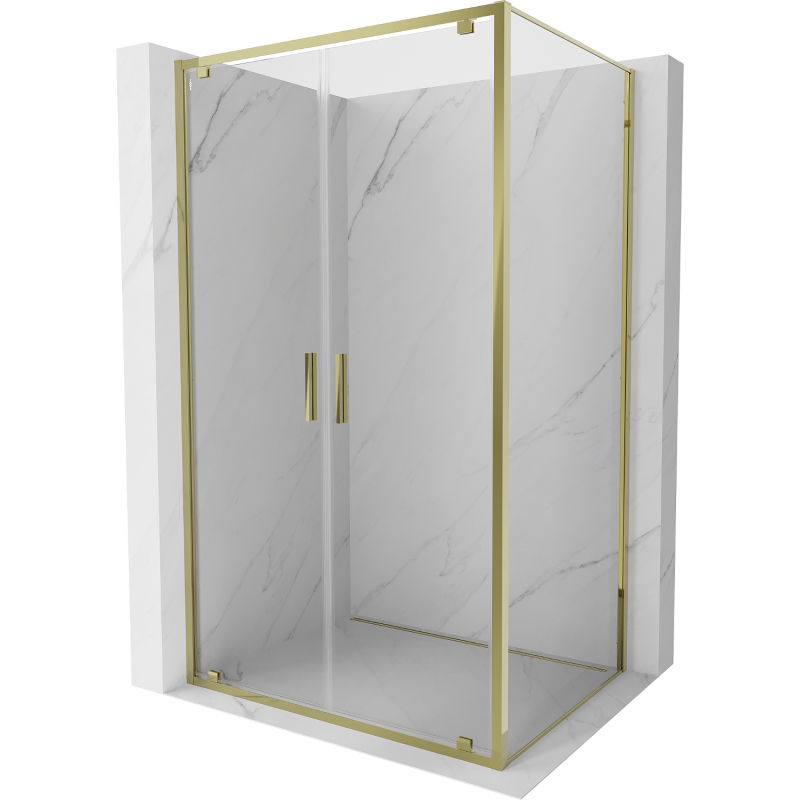 Mexen Exo Duschkabine Schwingtür 80 x 85 cm, transparent, gold - 8182-080-085-50-00