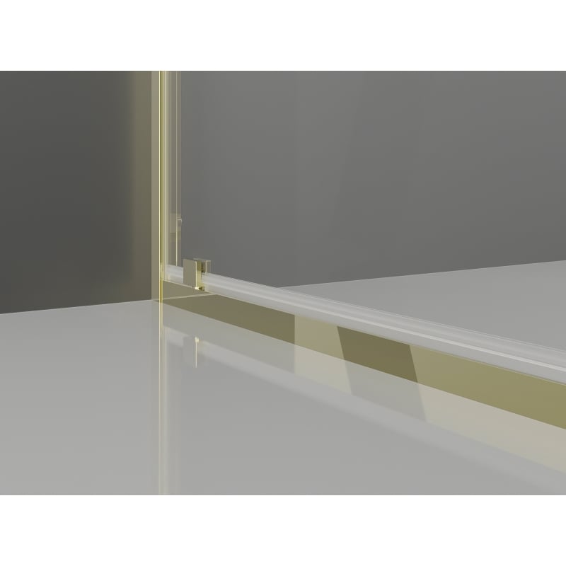 Mexen Exo-BR Duo cabina de ducha abatible 90 x 95 cm, transparente, dorada - 8182-090-095-50-00