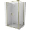 Mexen Exo-BR Duo cabina de ducha abatible 90 x 95 cm, transparente, dorada - 8182-090-095-50-00
