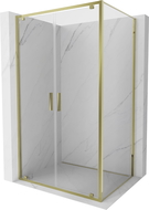 Mexen Exo nihajna pršna kabina 90 x 95 cm, prozorna, zlata - 8182-090-095-50-00