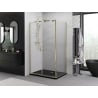 Mexen Exo-BR Duo cabina de ducha abatible 90 x 95 cm, transparente, dorada - 8182-090-095-50-00