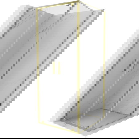 Mexen Exo duša kabīne verama 100 x 100 cm, caurspīdīga, zelta - 8182-100-100-50-00