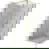 Mexen Exo Duschkabine, schwenkbar, 70 x 70 cm, transparent, gold - 8181-070-070-50-00